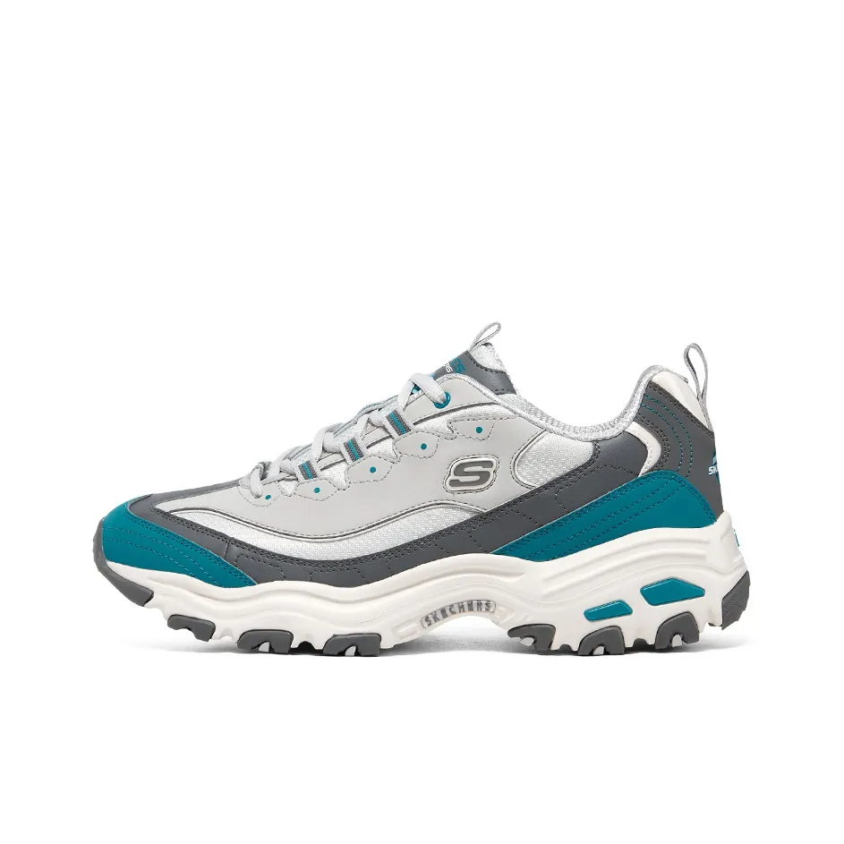 Skechers D'LITES 1,0 D'LITES 1,0 Uranus Low Топ Толстая подошва Кроссовки Мужские Белые Синие