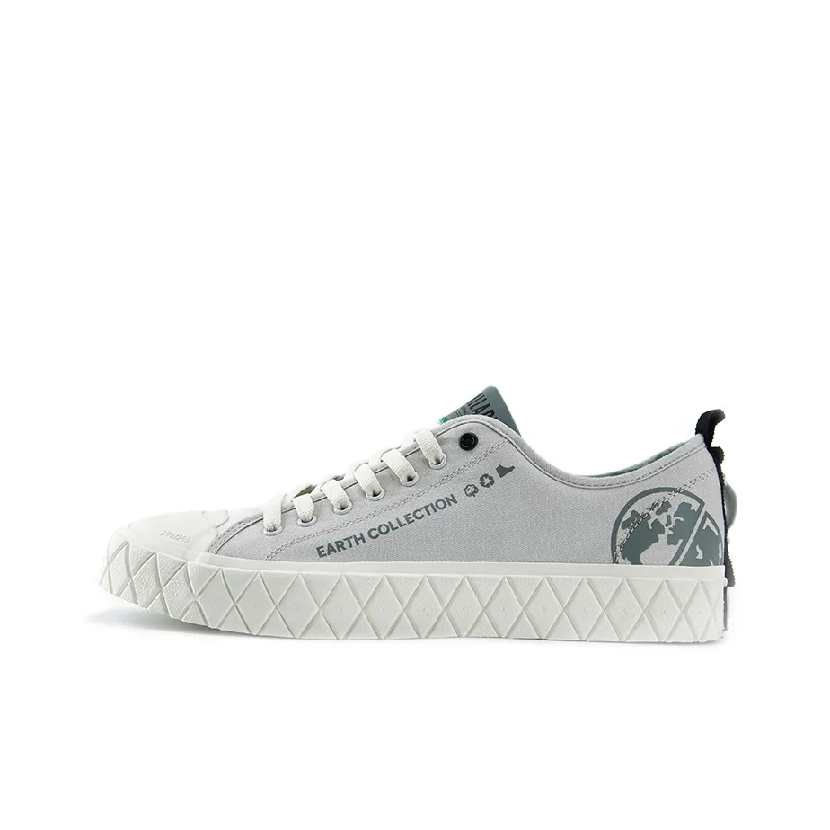Palladium Palla Ace Canvas Shoes Unisex Low-Top Dark White/Sky Gray