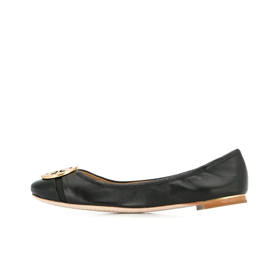 TORY BURCH Logo Flat Shoes Women's Black
