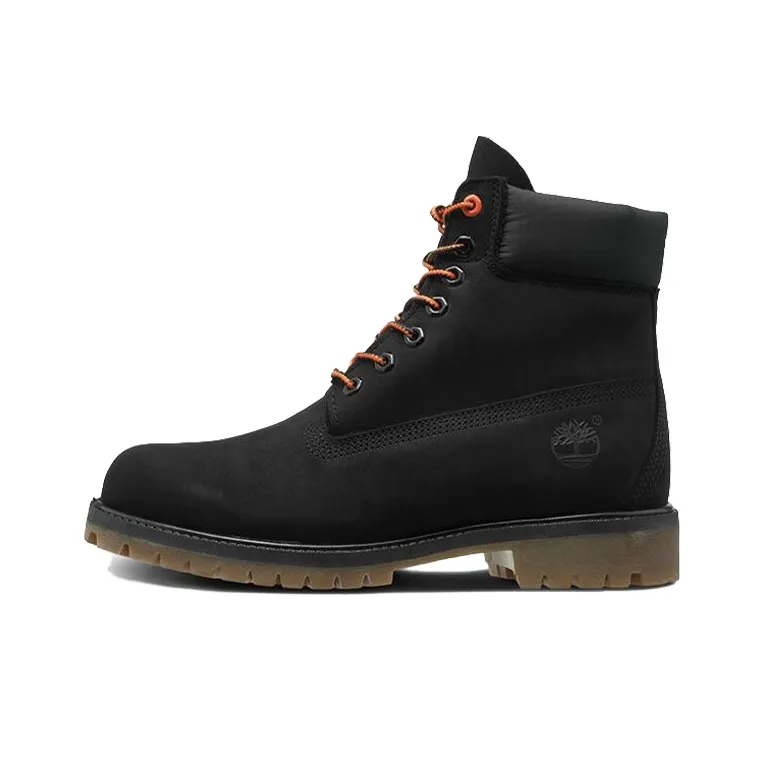 Timberland 6 Inch Premium Wide Fit Boots 
Black Nubuck
