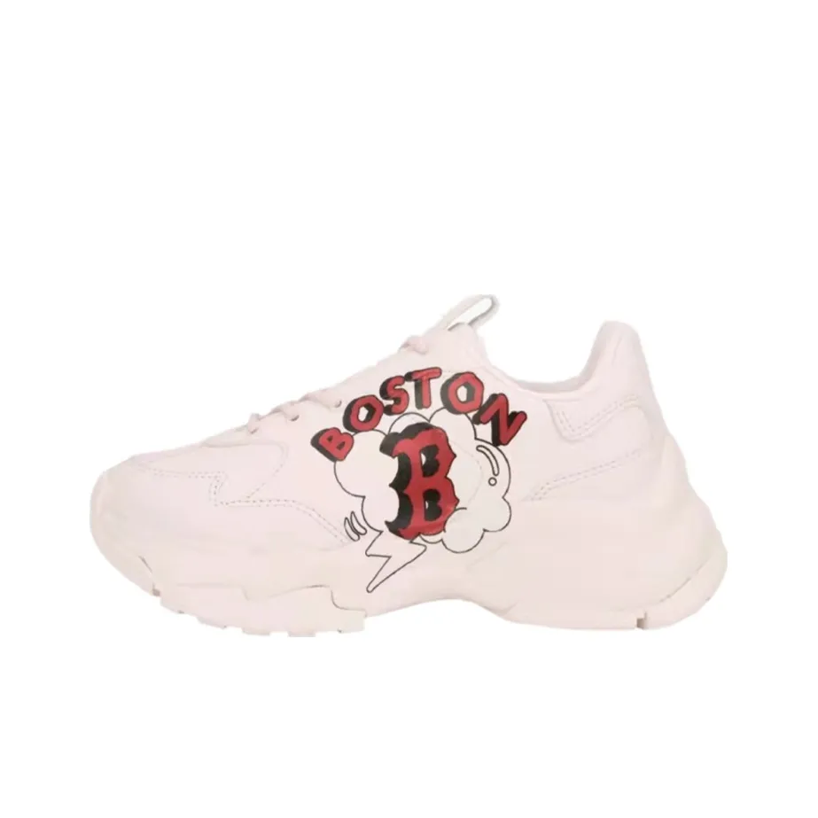 MLB Big Ball Chunky Boston Red Sox Cushioning Anti Slip And Wear Resistant Low Top Chunky Sneakers Unisex Pink