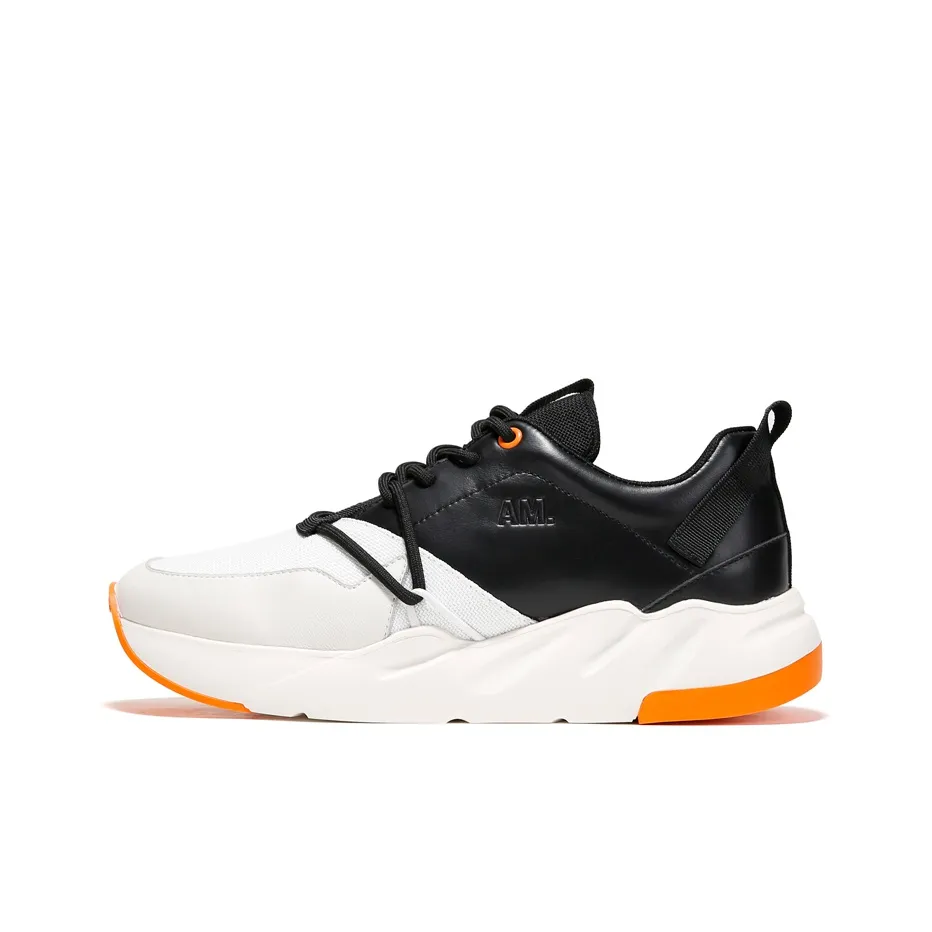 Anthony Miles Chunky Sneakers Men's Low Top Orange White