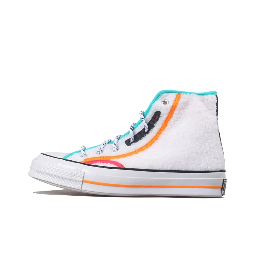Конверс 1970s Chuck Taylor All Star High Топ Кеды Унисекс Белый Оранжевый