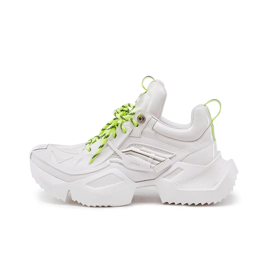 OGR Mecha Four Seasons Chunky Sneakers Unisex Low Top Ice Cream White