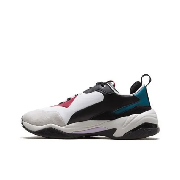 PUMA Thunder RiveE Droit Low Топ Толстая подошва Кроссовки Женские Черный Белый