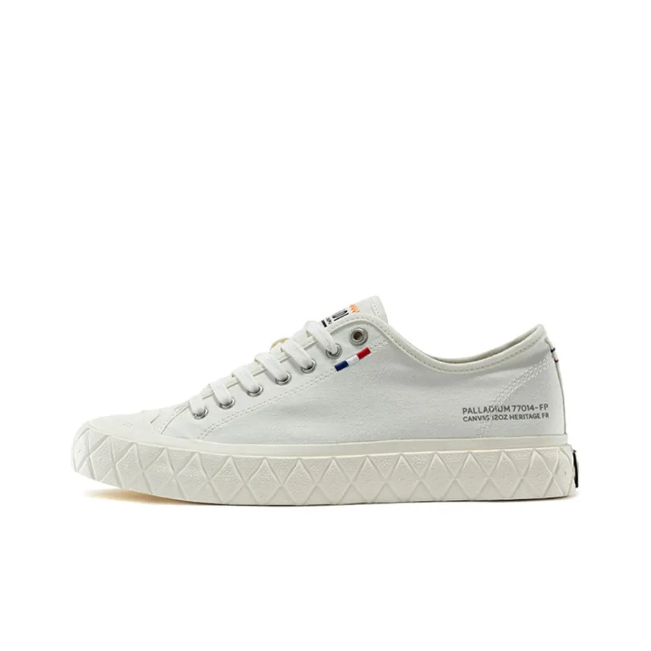 Palladium Palla Ace Comfortable And Simple Anti-Slip And Wear-Resistant Breathable Low-Top Canvas Shoes Unisex White
