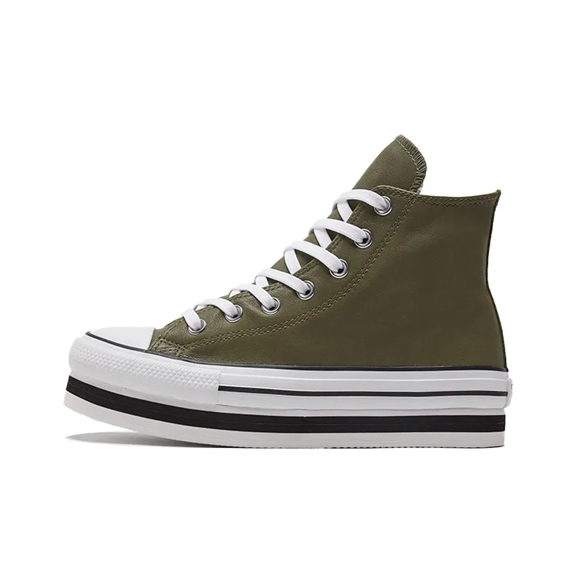 Converse Chuck Taylor All Star Платформа Laye High Топ Кеды Женские Зеленый