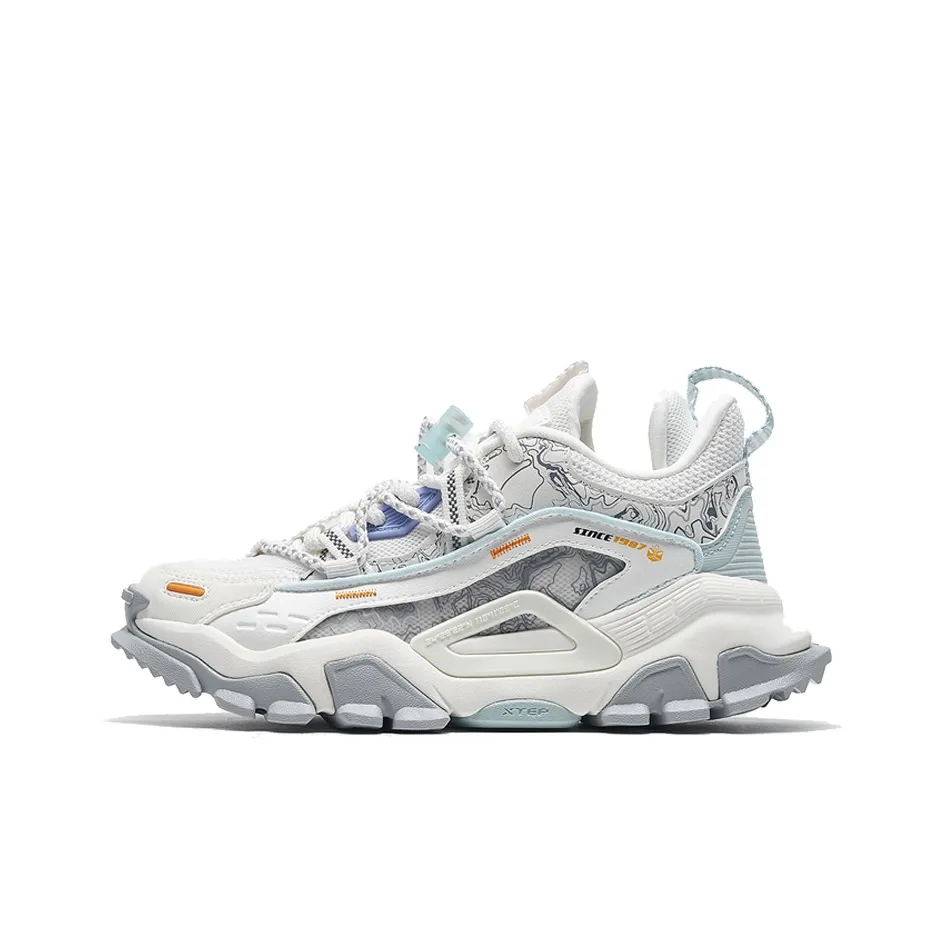 XTEP Shanhai Collection Низкий Топ Толстая Подошва Кроссовки Женские Белые Зеленые