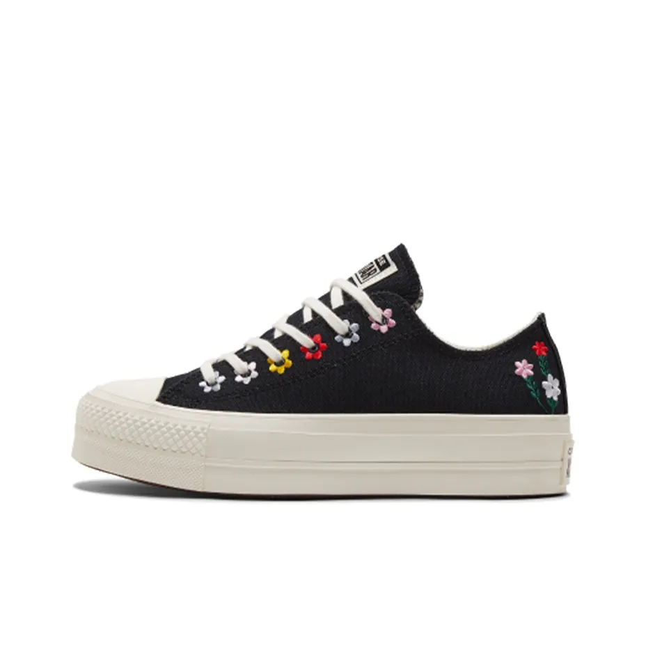 Converse Women's Chuck Taylor All Star Lift Platform Low 'Floral Embroidery' Women's