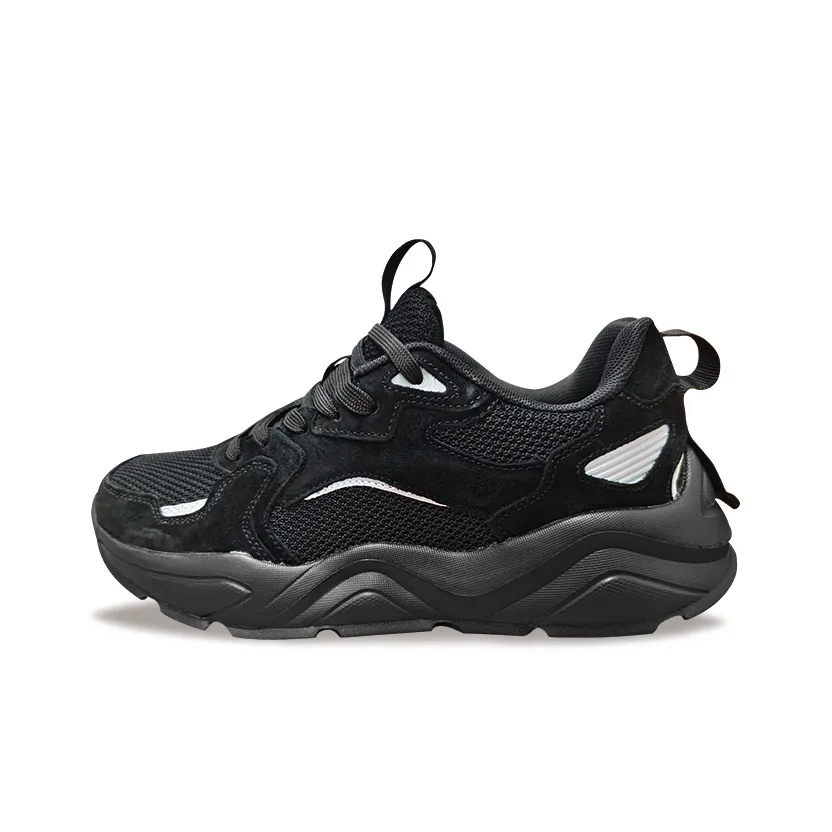 FINEPLAN Высокая видимость и светоотражение Коллекция Низкий топ Толстая подошва Кроссовки Унисекс Черный