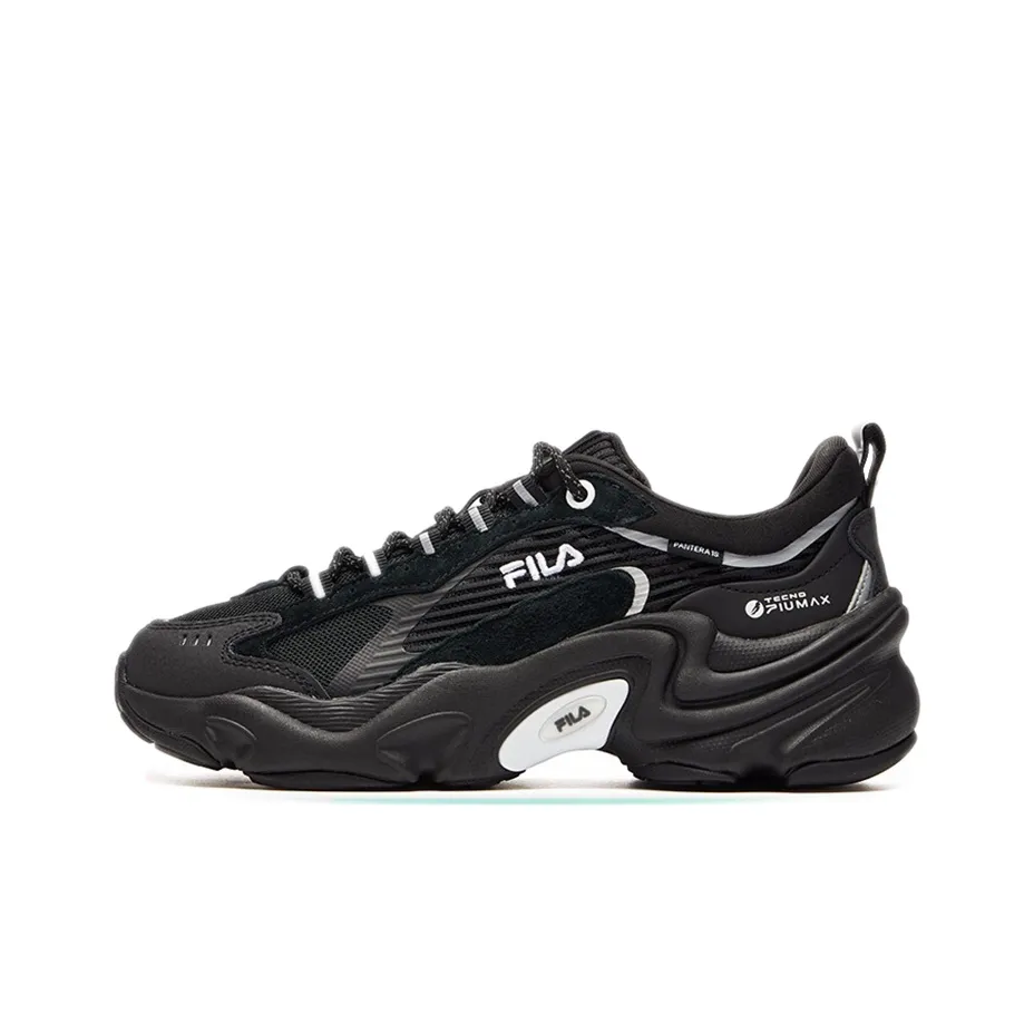 FILA Damping Wearable Platform Clunky Shoes Black Women's