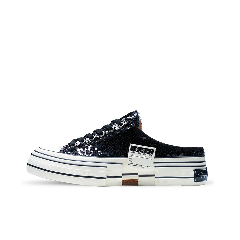 VESSEL G.O.P Slip On 'Racer Pointy' Canvas Shoes Unisex Black Silver