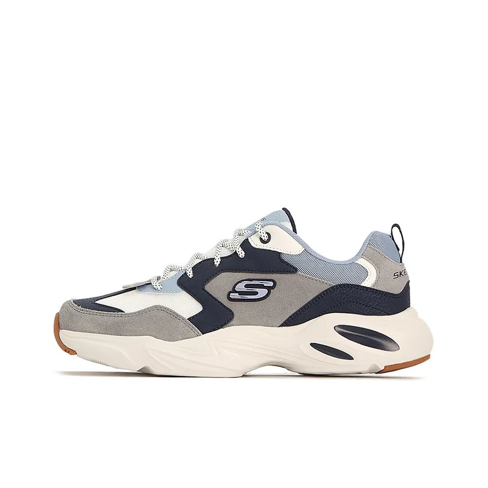 Skechers Low Top Chunky Sneakers Men's Blue Gray Patchwork