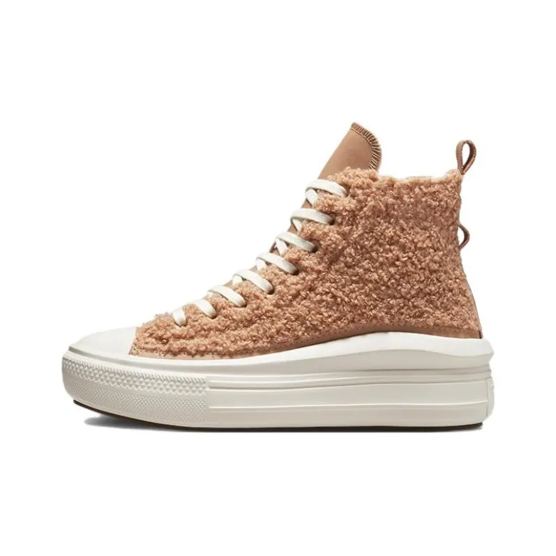 Chuck Taylor All Star Women's Converse Move Platform High 'Sherpa Champagne Tan' Women's