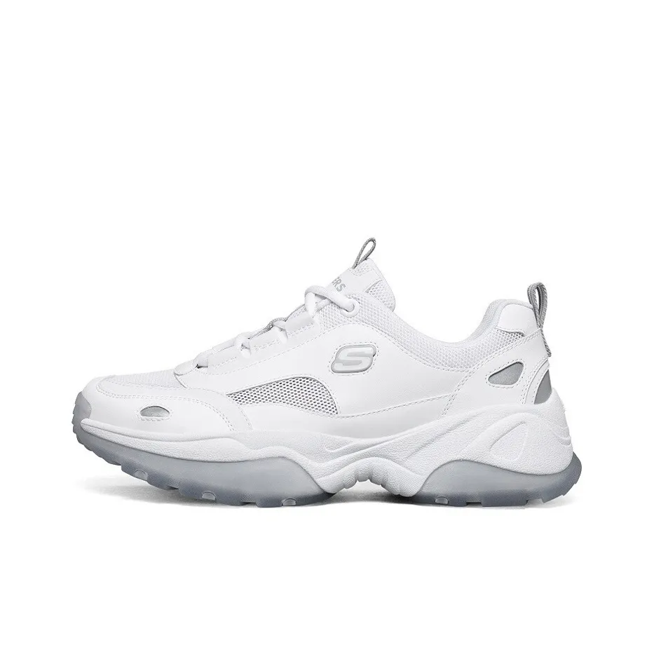 Skechers Kozmiks Low Топ Толстая подошва Кроссовки Мужские Белые