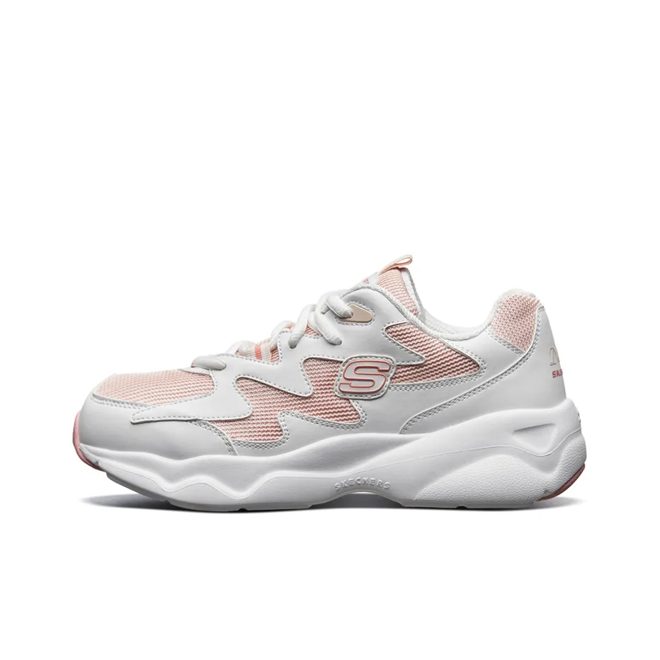 Skechers D'LITES Series Cushioning Anti Slip And Wear Resistant Low Top Chunky Sneakers Women's White