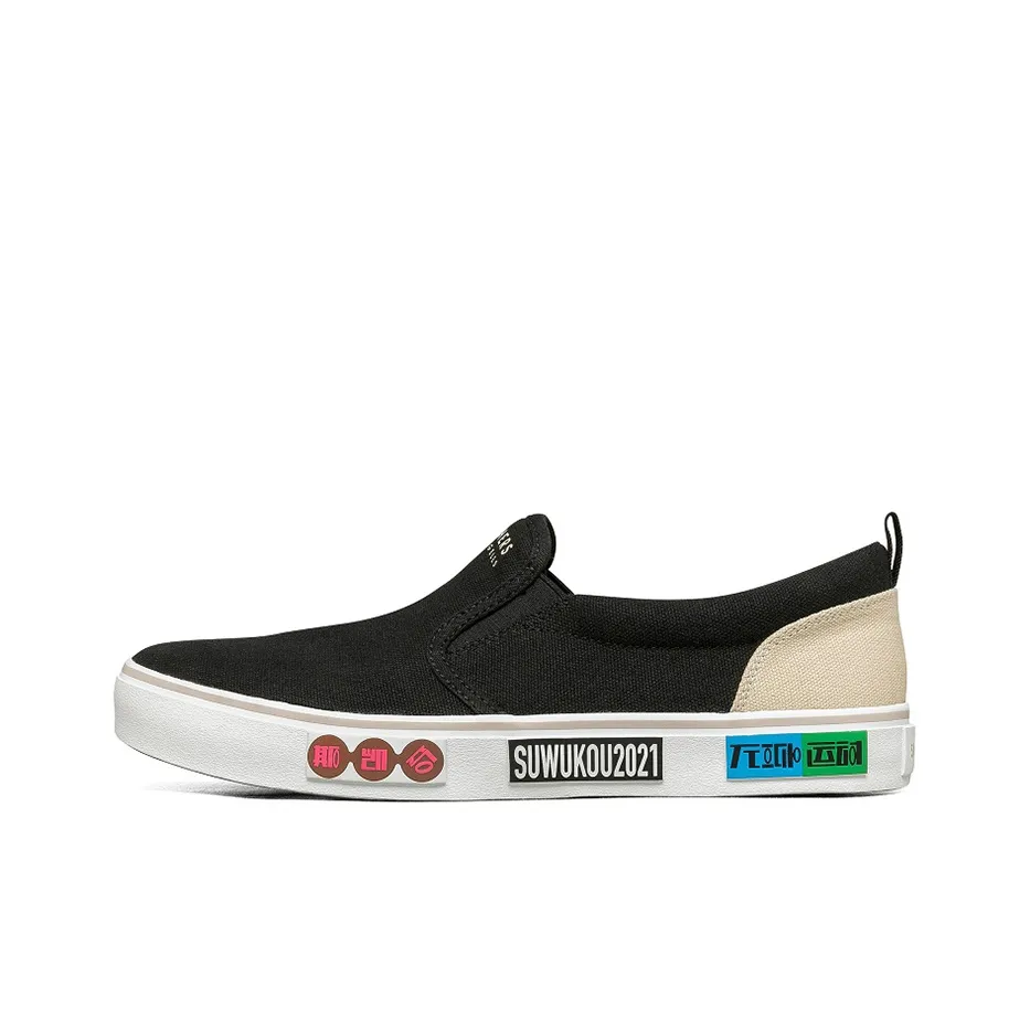 Skechers V Lites Canvas Shoes Black