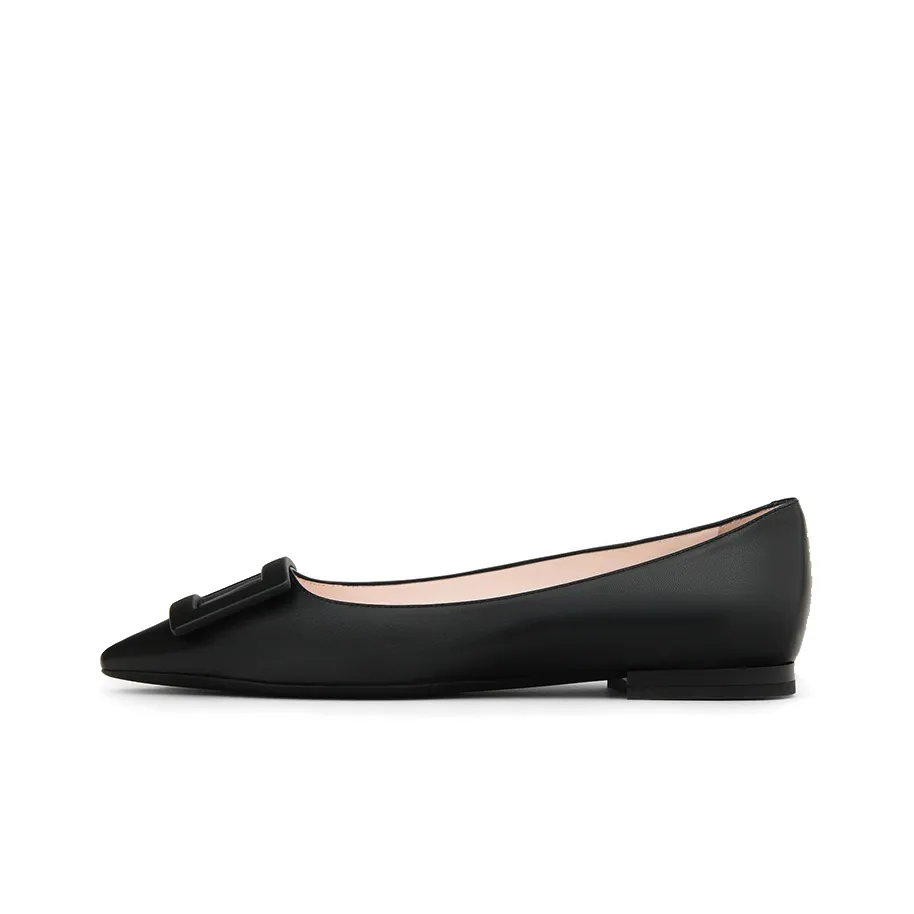 Roger Vivier Gommettine Pointed Toe Flat Shoes Women's