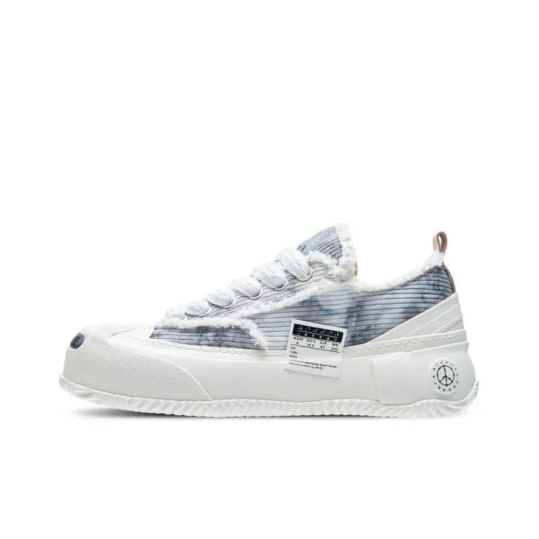 VESSEL G.O.P. 2.0 Marshmallow Lows Corduroy Gray Tie Dye Cotton Candy Low Top Canvas Shoes Unisex White Gray