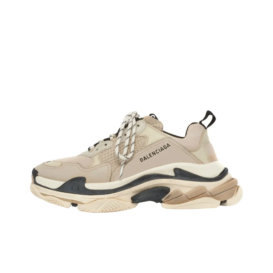 Balenciaga Triple S Daddy Shoes Beige/Black Women's