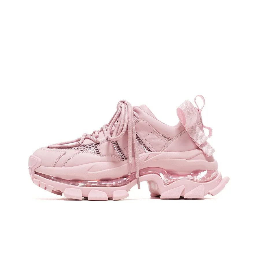 VITTORIO VENTURA Низкий топ массивные кроссовки 7 см женские светло-розовый