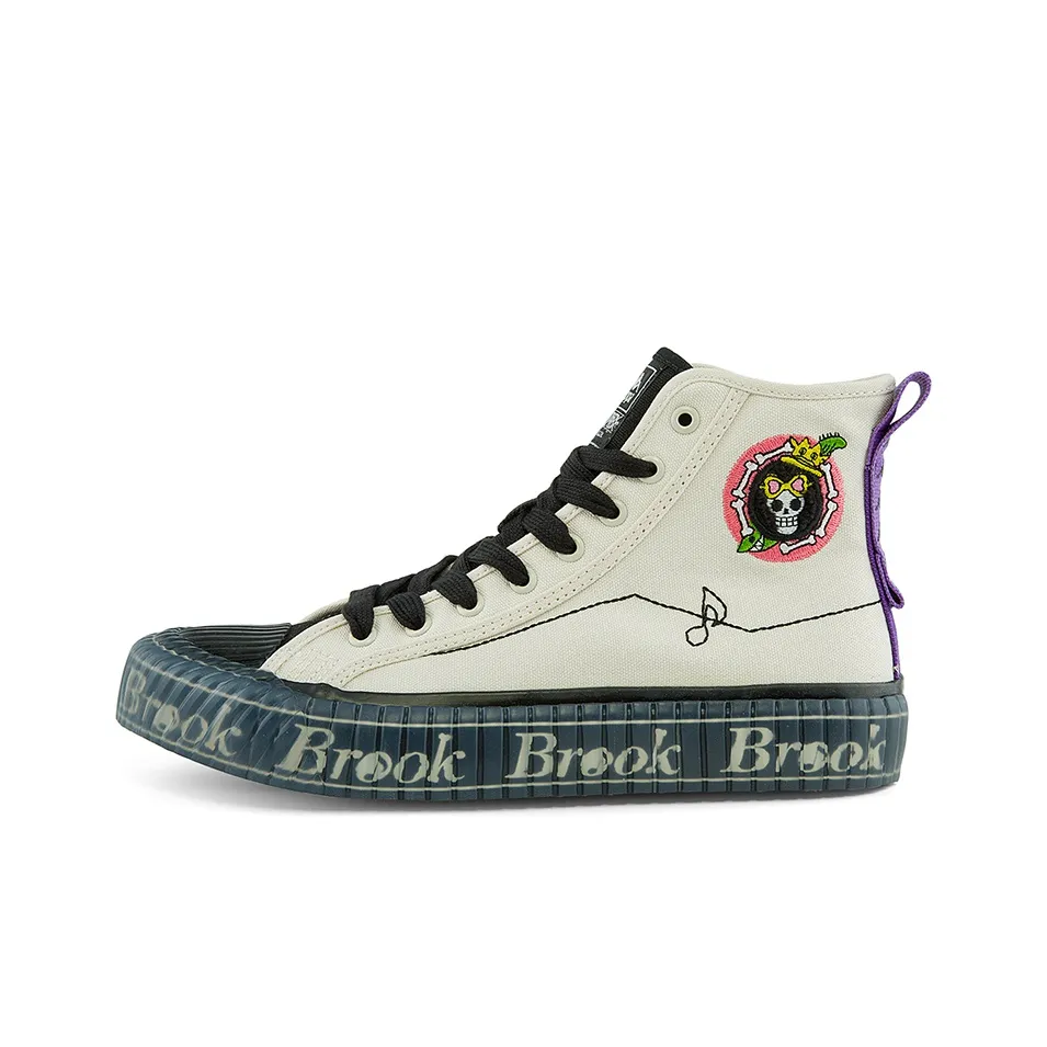 Kappa One Piece Anti Slip Wear Resistant Breathable Coverage High Top Canvas Shoes Unisex Ecru