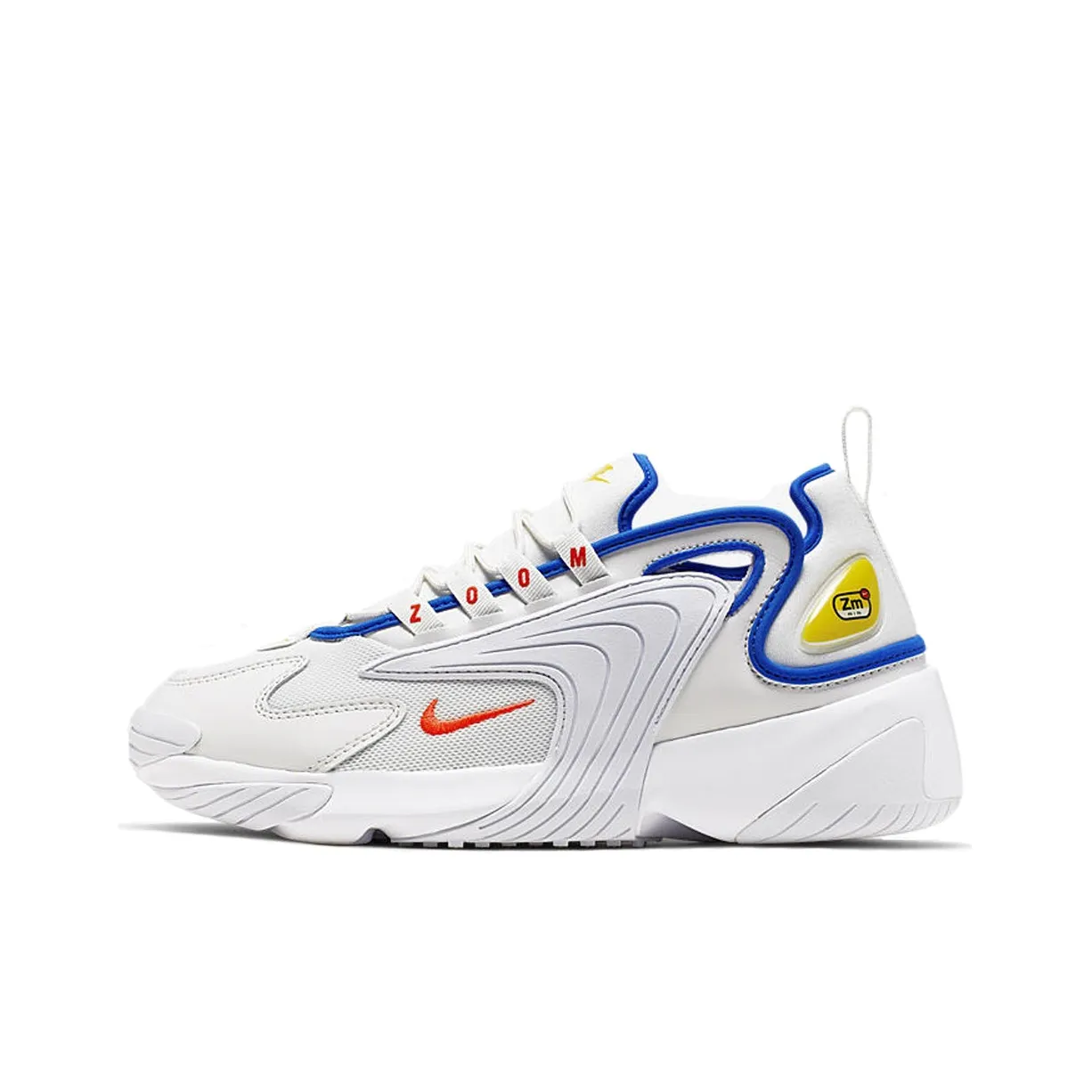 Nike Zoom 2K Дышащий и Легкий Низкий Топ Тяжелая Подошва Кроссовки Унисекс Синие Белые