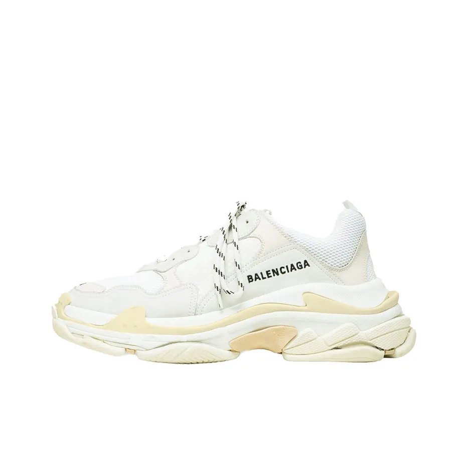 Balenciaga Triple S Chunky Sneakers Men Low Top White