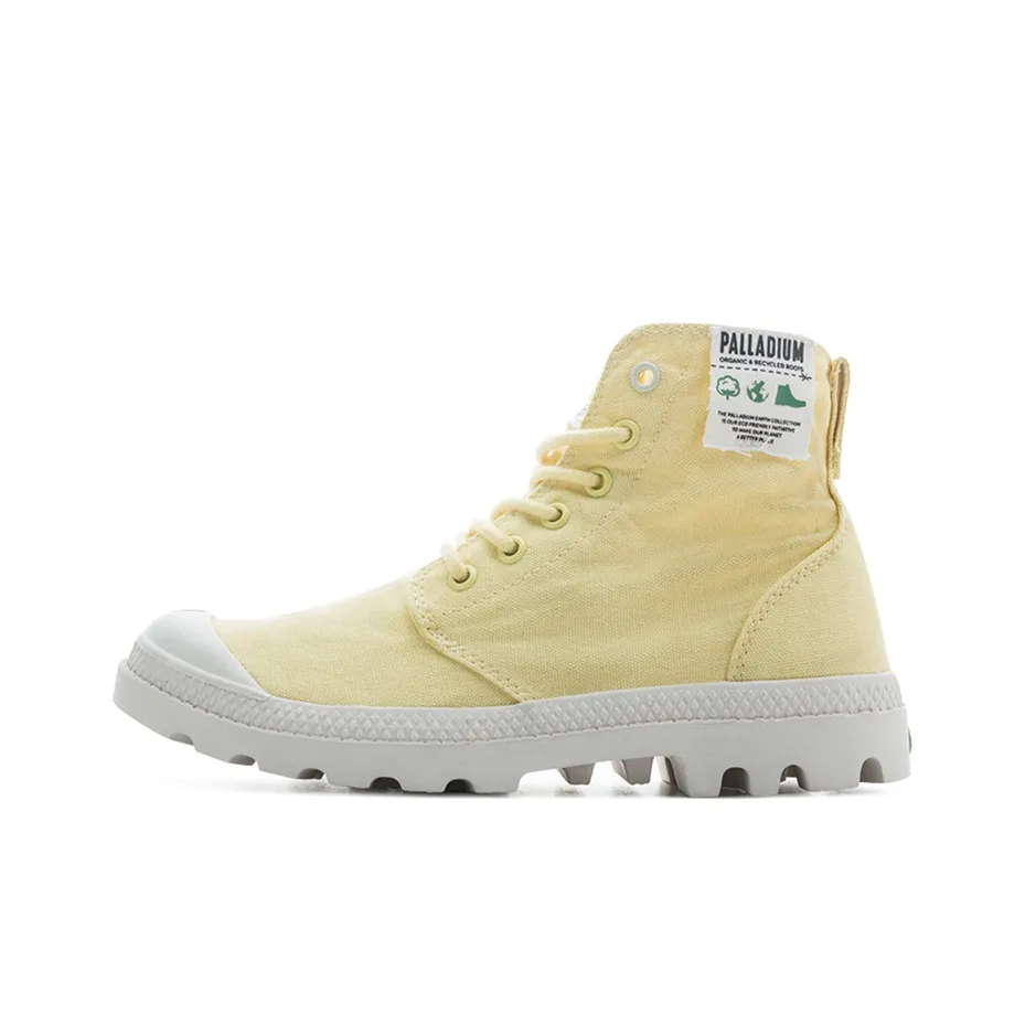 Палладий The Pampa Organic Аbrasion Resistant Slip Resistant High Top Кеды Унисекс Желтый