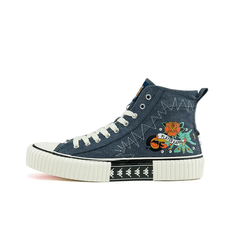 KAPPA Износостойкий и Легкий Высокий Топ Обувь Унисекс Джинсовый Синий