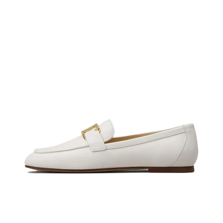 TOD'S T Logo Almond Toe Loafers Women's