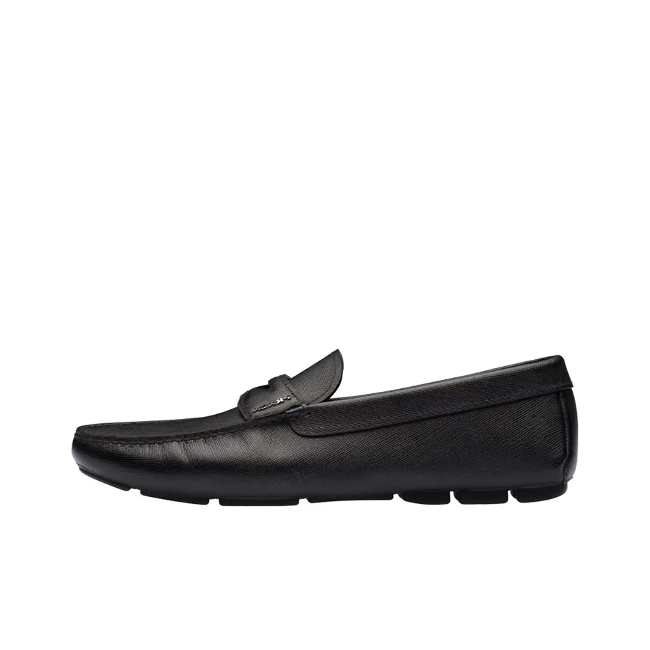 PRADA Prada Saffiano Girl Casual Shoes Low Heel Men's Black