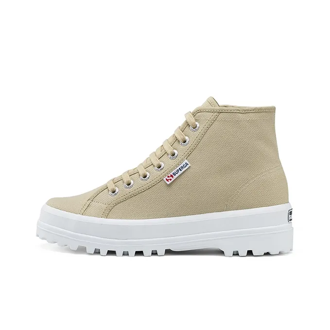 SUPERGA High Top Canvas Shoes Unisex Beige