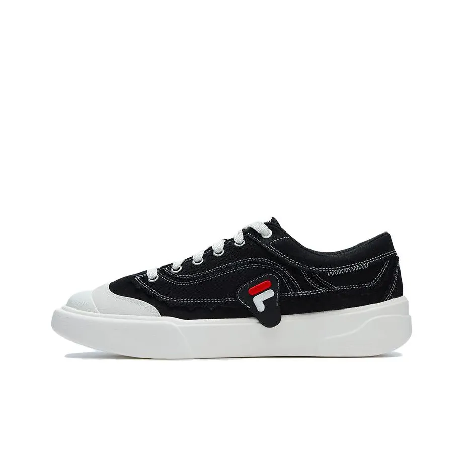 FILA FUSION CURVE Low Top Canvas Shoes Men's Black White