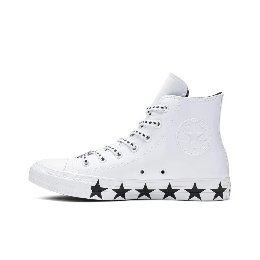 Converse Chuck Taylor All Star Hi Miley Cyrus White Black Stars Women's