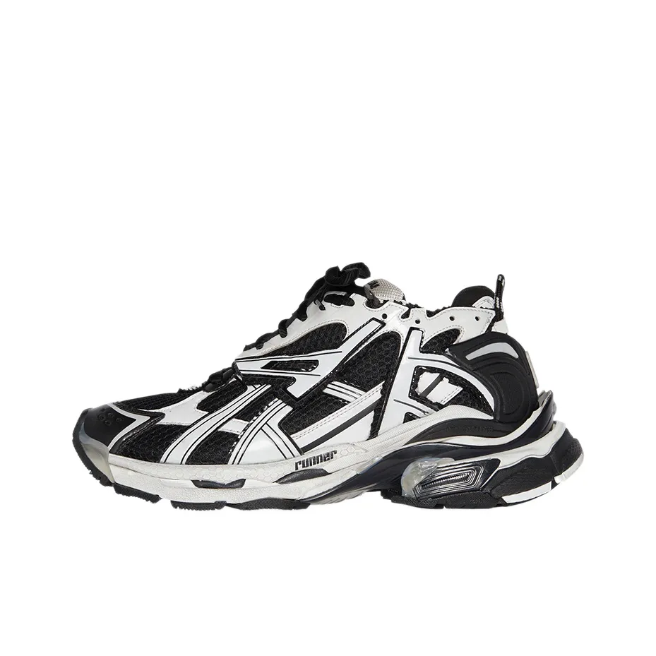 Balenciaga Runner White Black White Women's