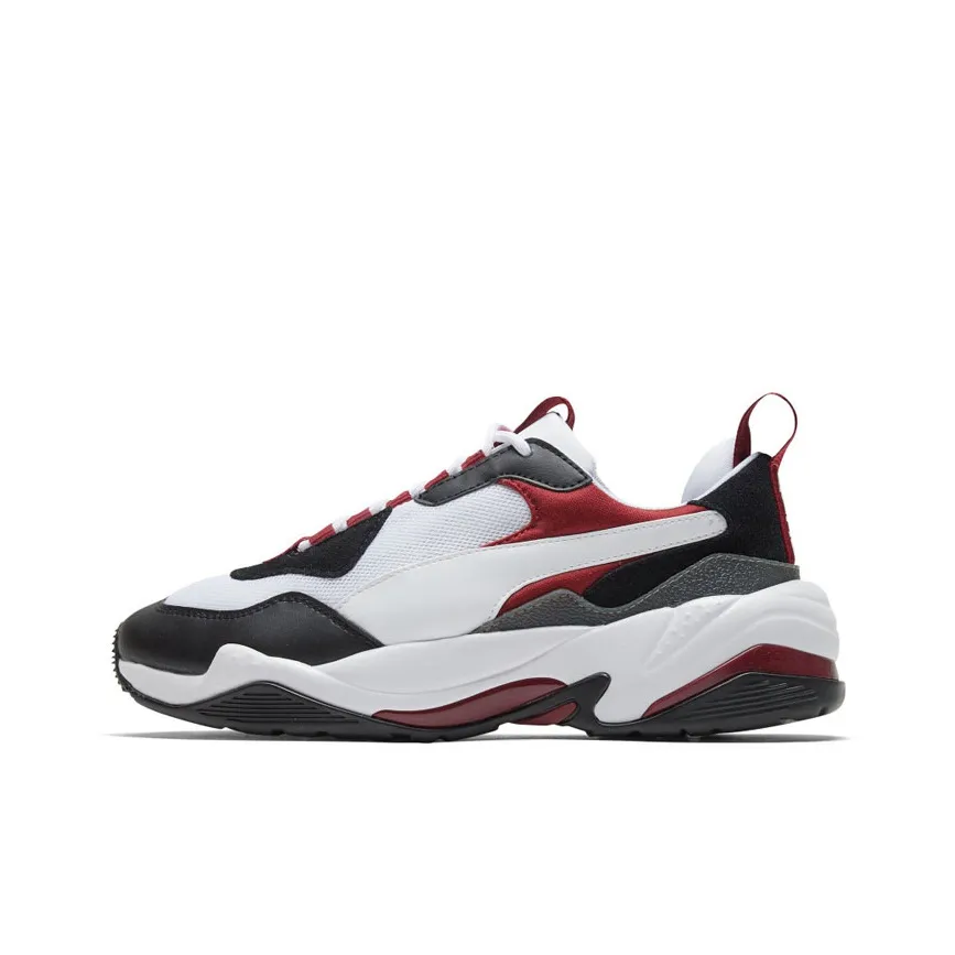 PUMA Thunder Модный 2,0 Low Топ Толстоподошвенные кроссовки Унисекс Белый черный красный