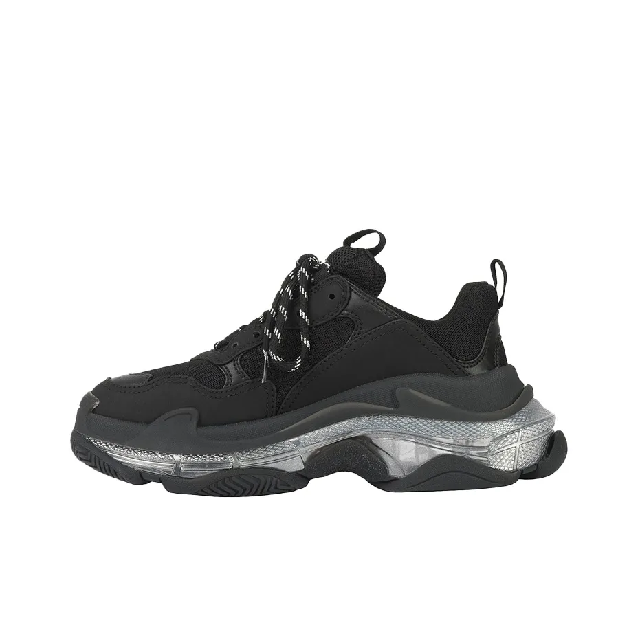 Balenciaga Triple S Clear Sole Black Ivory Women's