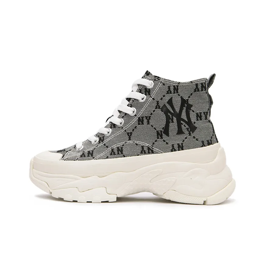 MLB Chunky High противоскользящие визуально увеличивающие рост высокие кеды унисекс серые