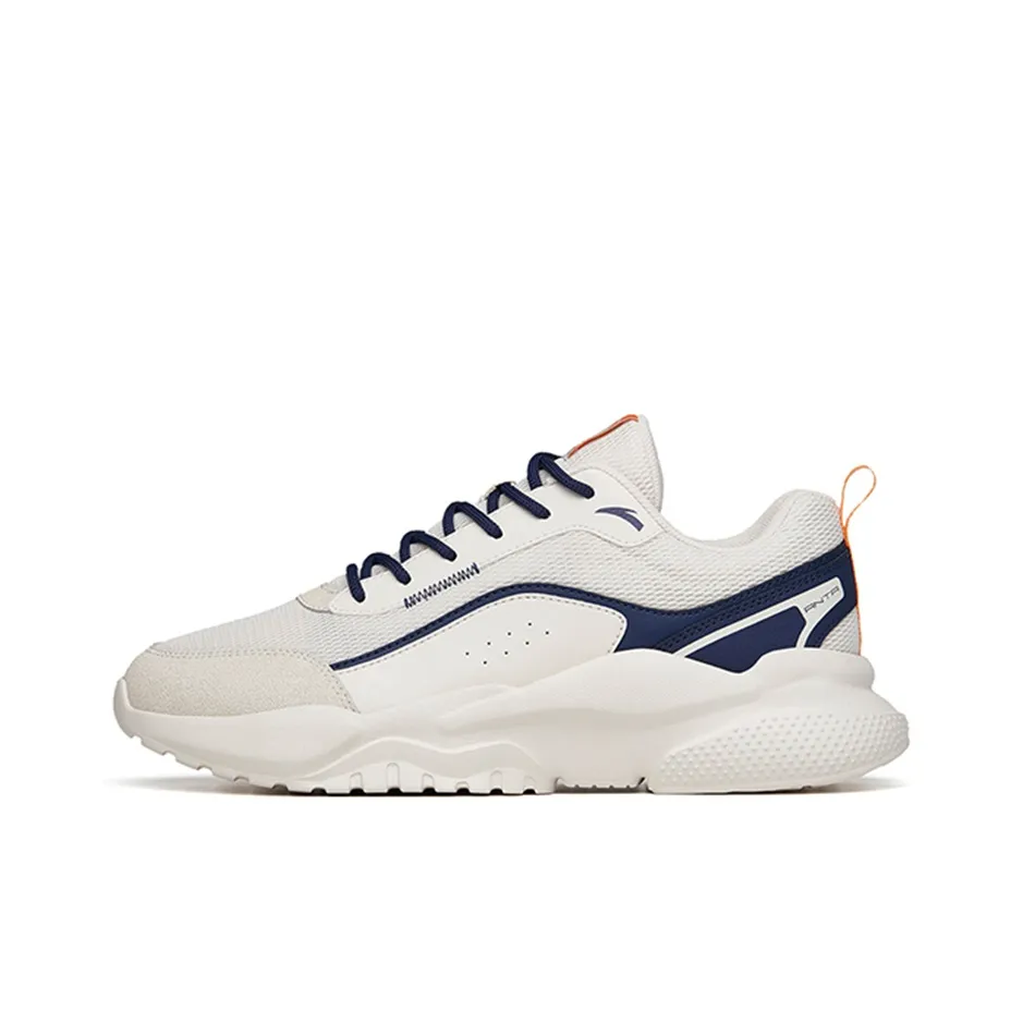 Anta Life Collection Cushioning Anti-Slip And Wear-Resistant Low-Top Chunky Sneakers Men's Gray Blue
