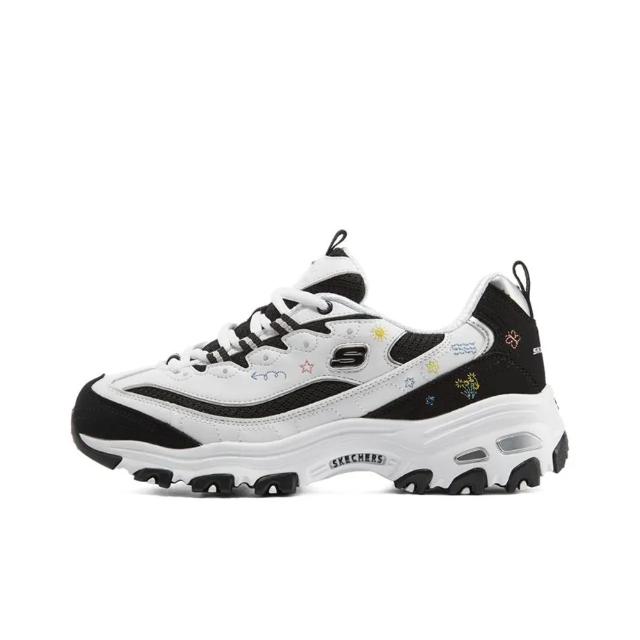 Skechers D'Lites 1.0 'White Black' Women's
