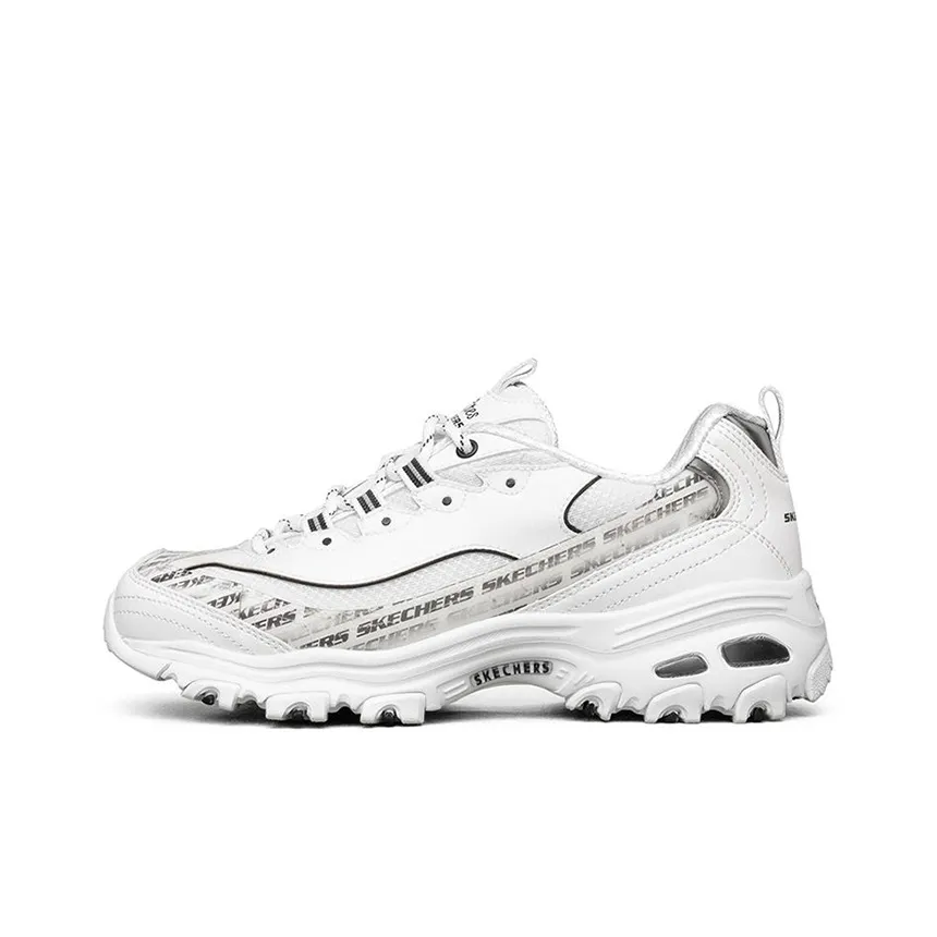 Skechers D'Lites 1.0 Low Sneaker Gs White/Black Women's