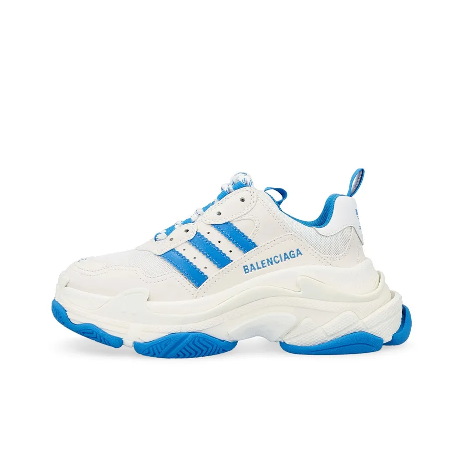 Balenciaga X Adidas Triple S White Blue Women's
