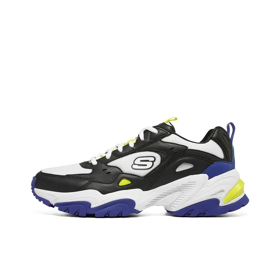 Skechers Stamina V2 Mecha Shoes 2 Firefly Double Wings Low Top Crepe Men's Black Blue White Скачи Skechers Stamina V2 Mecha Shoes 2 Firefly Double Wings Low Top Crepe Мужские Черный Синий Белый
