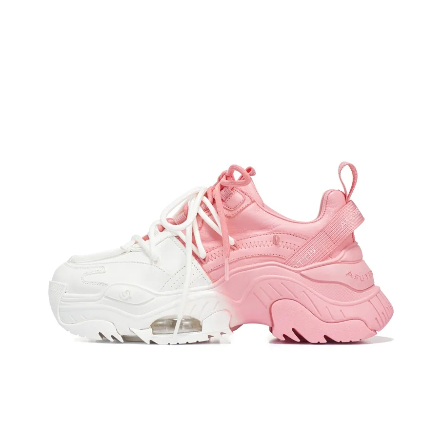 VITTORIO VENTURA Низкий топ толстая подошва кроссовки женские розовый белый