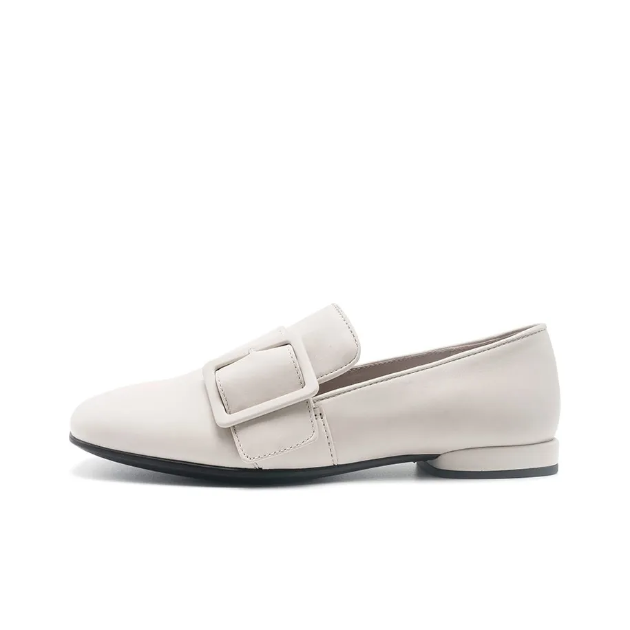 Ecco Annie Series Casual Single Shoes Women's Limestone White
