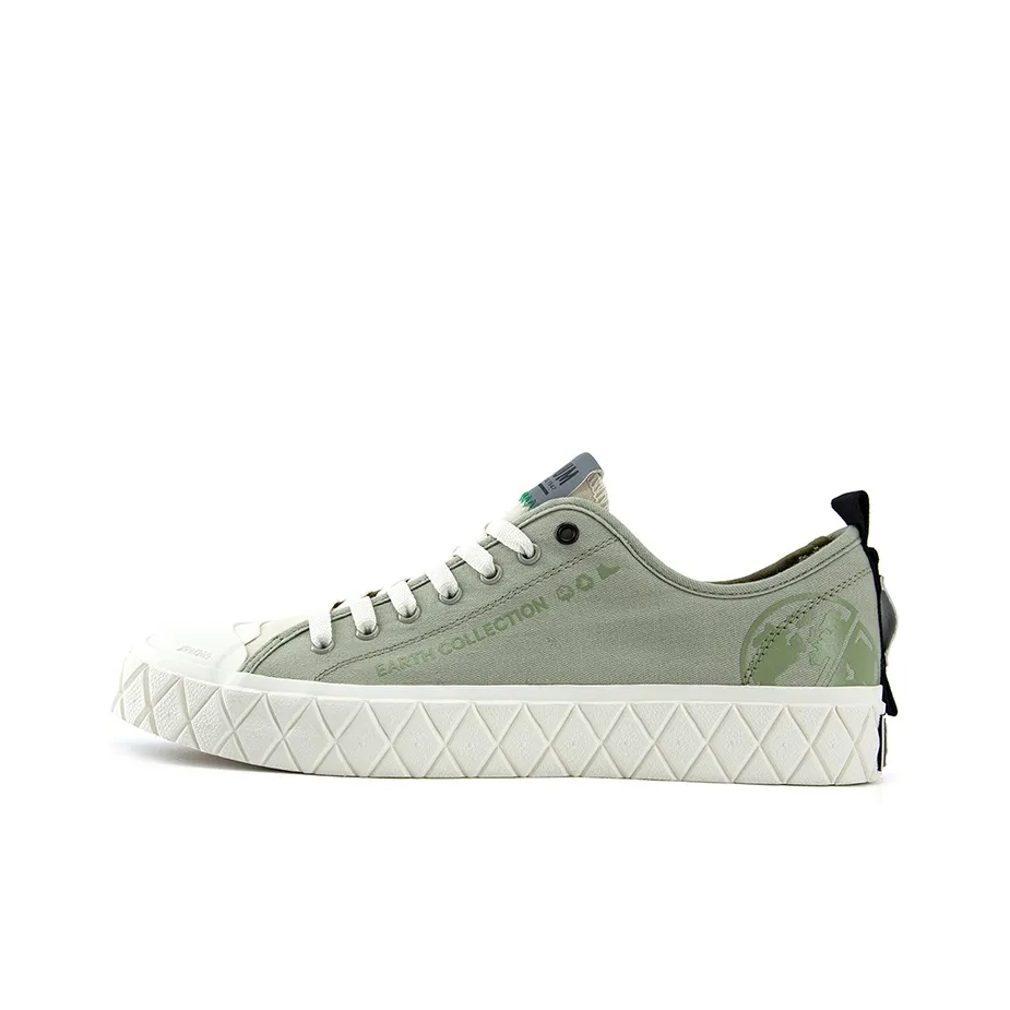 Palladium Palla Ace Org Metro Anti-Slip Wear-Resistant Breathable Lightweight Low-Top Canvas Shoes Unisex Moss Gray