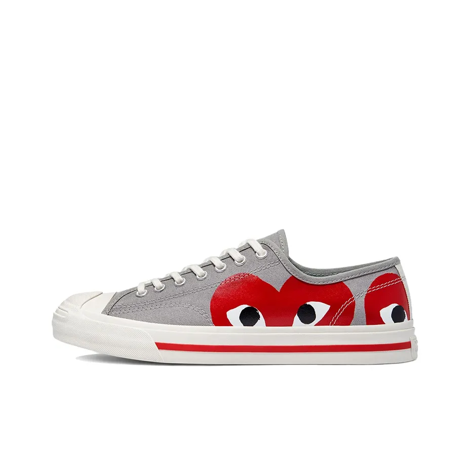 Converse Jack Purcell Comme Des Garcons Play Grey Red