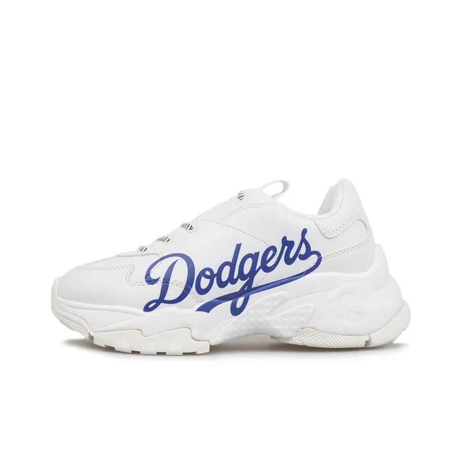 MLB Big Ball Chunky LA Cushioning Anti Slip And Wear Resistant Height Increasing Low Top Chunky Sneakers Unisex White