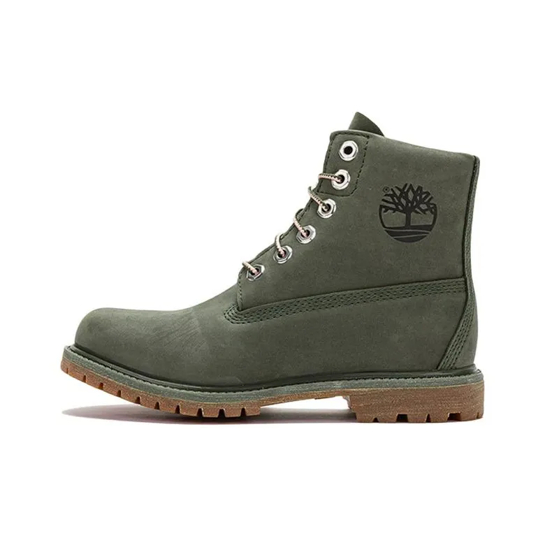 Timberland Nellie 6 Inch Waterproof Boots 
Dark Green Nubuck
 Women
s
